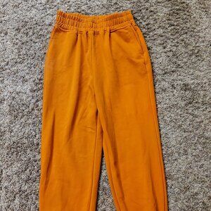 Womens Yovela Orange Sweatpants Size Medium - 26" Inseam